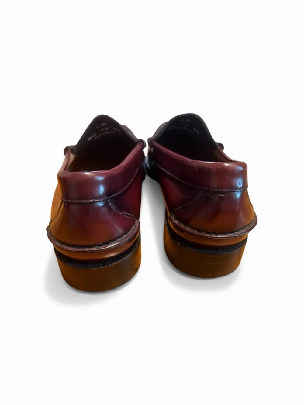 Johnston & Murphy Burgundy Leather Penny Loafers